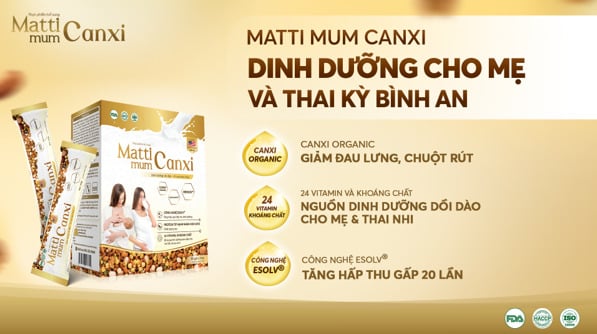 Sữa hạt Matti Mum Canxi: Dinh dưỡng toàn diện cho phụ nữ mang thai và sau sinh